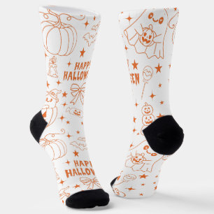 Chaussette Texte Joyeux Halloween