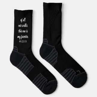 Chaussette Texte personnalisé et nom simple mariage marié 