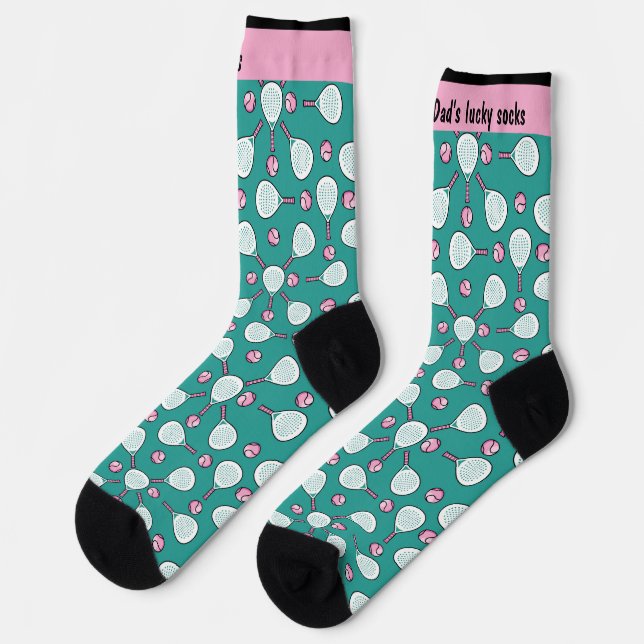 Chaussette 🎾 texte personnalisé Pantalons d'alimentation Min (Gauche)