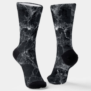 Chaussette Texture en marbre noir