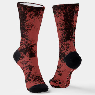 Chaussette Texture en marbre rouge en terre cuite