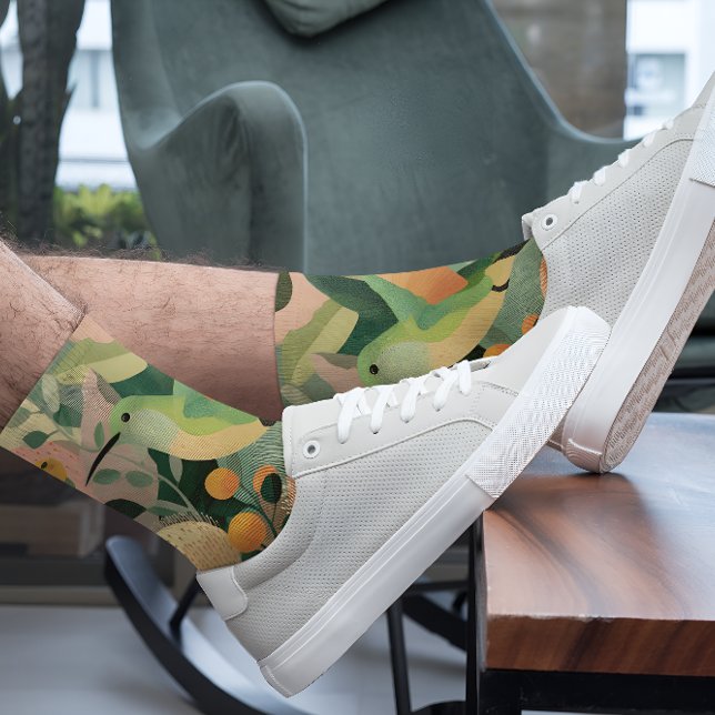 Chaussette tons pastel, colibri en vol (Créateur téléchargé)