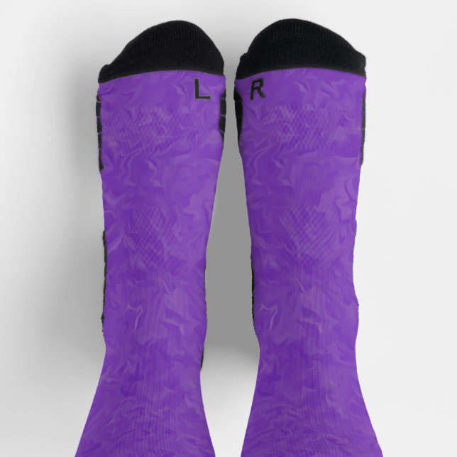 Chaussette Tons torsadés de violet de l'art Abstrait (Haut)