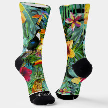 Toucans floraux tropicaux sur mesure amusants en n