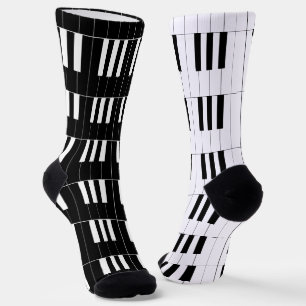 Chaussette Touches de piano amusantes et touches inversées