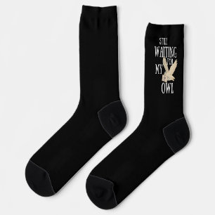 Chaussette Toujours en attente de ma chouette drôle de lettre
