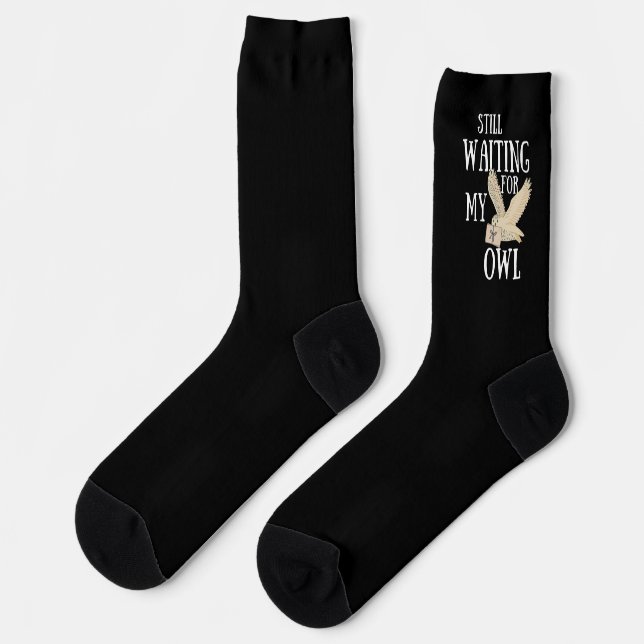 Chaussette Toujours en attente de ma chouette drôle de lettre (Gauche)