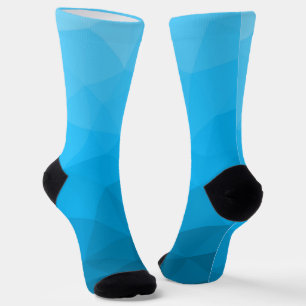 Chaussette Triangle motif de maillage géométrique dégradé cya