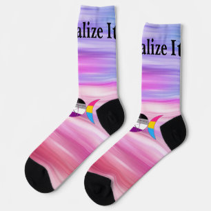 Chaussette Triple Goddess sur mesure Moon Pentacle Pride