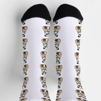 Chaussette Trop fatigué pour fonctionner Panda Café Dessin an
