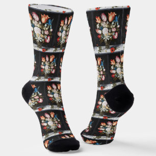 Chaussette Tulipes et Roses hollandaises antiques de Bosschae