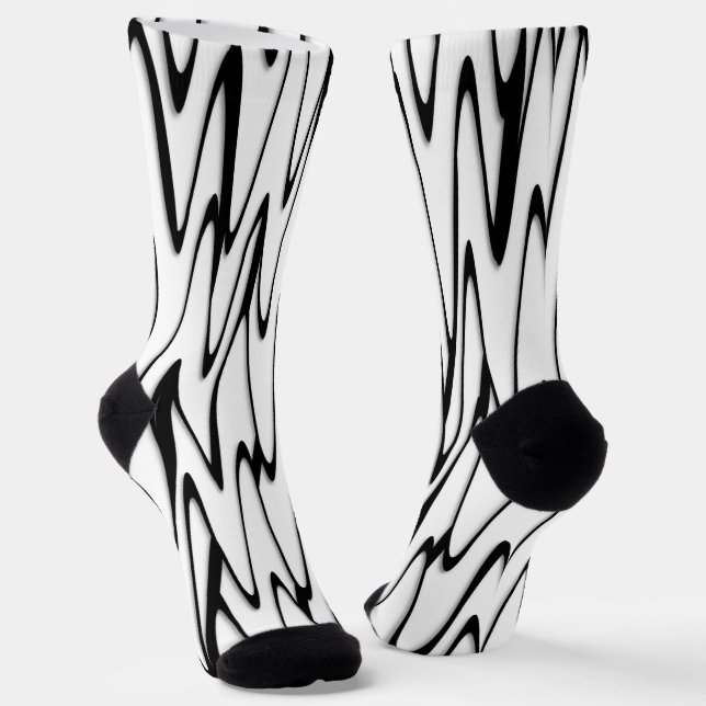 Chaussette Un art moderne Abstrait de ligne énergétique (Angulaire)