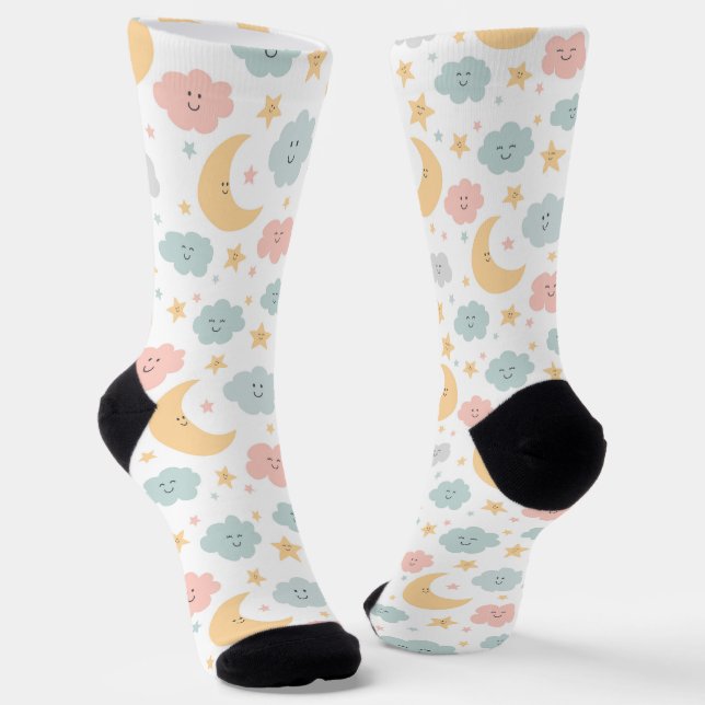 Chaussette Un beau regard dans le Motif du ciel (Angulaire)