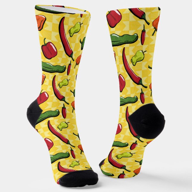 Chaussette Un monde de piments (Angulaire)
