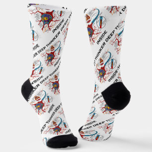 Chaussette Un penseur profond à l'intérieur du neuron Synapse