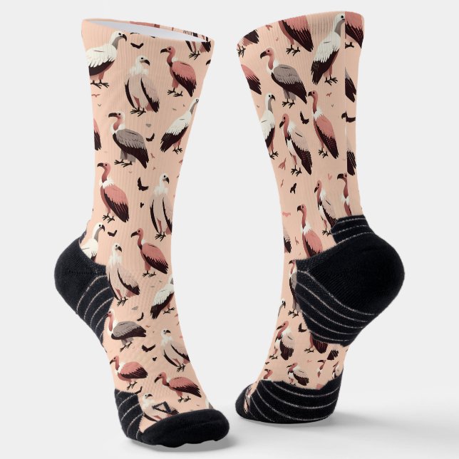 Chaussette Un rassemblement de Motifs de vautours (Angulaire)