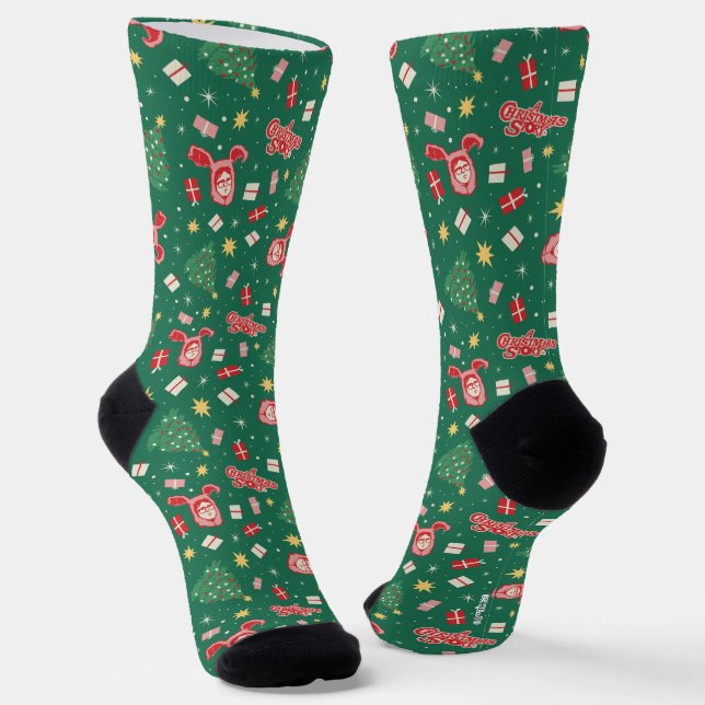 Chaussette Une histoire de Noël | Motif d'icône de Noël (Angulaire)