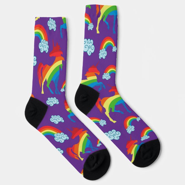 Chaussette Unicornes arc-en-ciel (Droite)