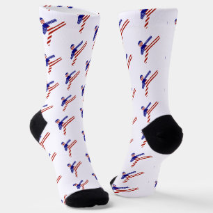Chaussette USA Patriotique Martial Arts TAEKWONDO