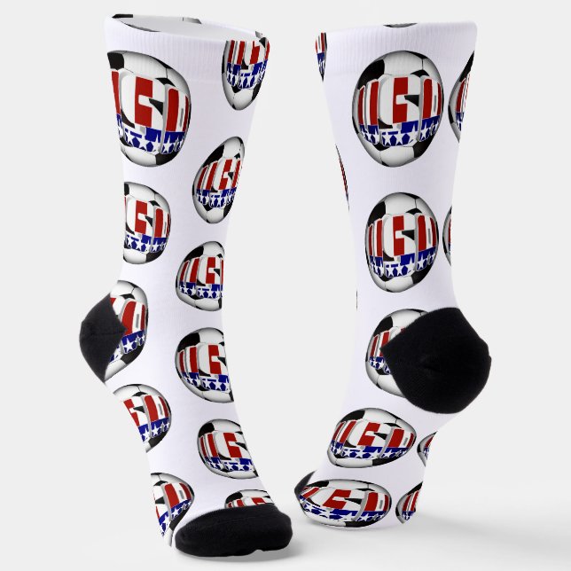 Chaussette USA Soccer Ball (Angulaire)