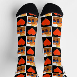 Chaussette Utah Arches Illustré State Map UT Motif de coeur