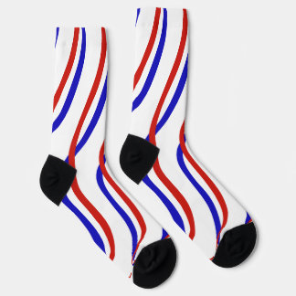 Chaussette Vagues Rouge Blanc et Bleu