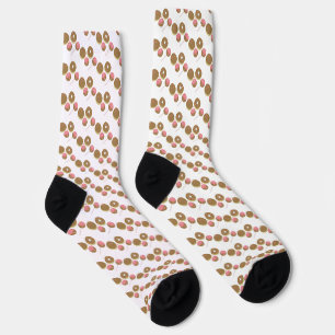 Chaussette Valentines Jour Cute Traitements Donuts Cake Pop M