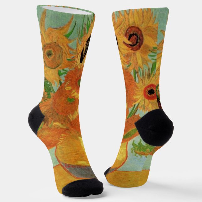 Chaussette Vase avec douze tournesols par Vincent van Gogh (Angulaire)