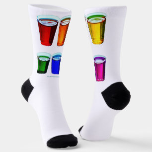 Chaussette Verres à shot de SlipperyJoe's six tasses disposée