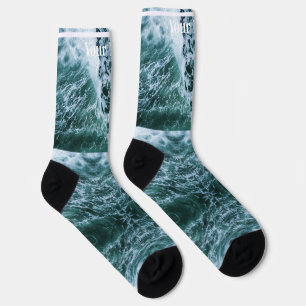 Chaussette Vert de mer Nom personnalisé