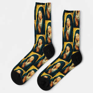 Chaussette Vierge Marie Hodegetria Icône Byzantine Catholique