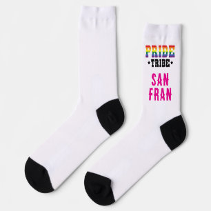 Chaussette Ville personnalisée LGBTQ+ Tribu de la fierté arc-