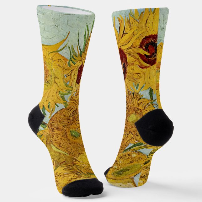 Chaussette Vincent Van Gogh - Vase avec douze tournesols (Angulaire)