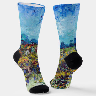 Chaussette Vincent van Gogh - Vignoble vert