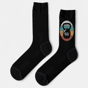 Chaussette Vintage kettlebell personnalisé nom monographique 