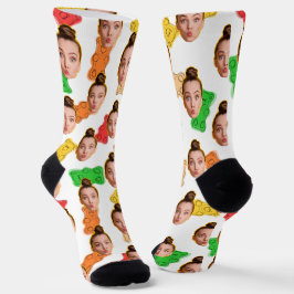 Chaussette Visage drôle Vous êtes mes Chaussettes Ours Gummy