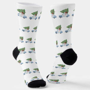 Chaussette Voiture d'Arbre de Noël d'Agent de Police Moderne
