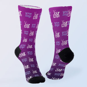 Chaussette Votre logo   2 images ou logos d'entreprise téléch