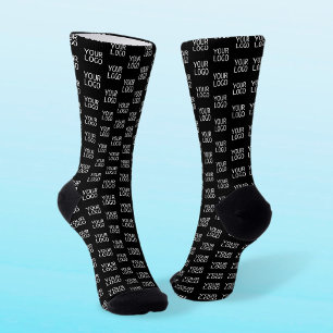 Chaussette Votre logo   Motif demi-étape élégant