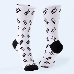 Chaussette Votre logo   Motif répétitif alterné simple