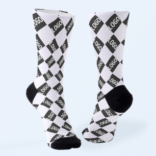 Chaussette Votre logo   Motif répétitif alterné simple