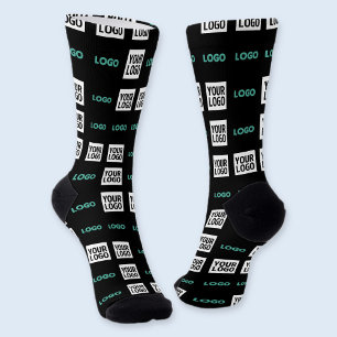 Chaussette Votre logo ou image   motif zig zag avec 2 images