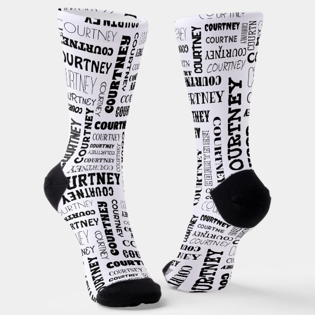 Chaussette Votre (longueur moyenne) nom est tout dessus (Angulaire)