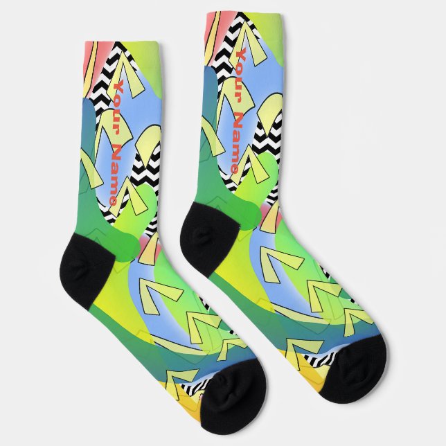 Chaussette Votre NOM Personnalisez les Chaussettes Multi Coll (Droite)