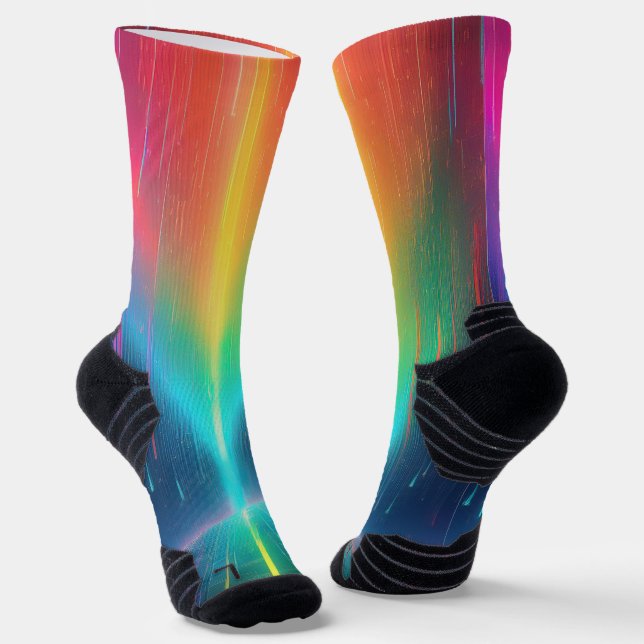 Chaussette Voyage en goutte arc-en-ciel (Angulaire)