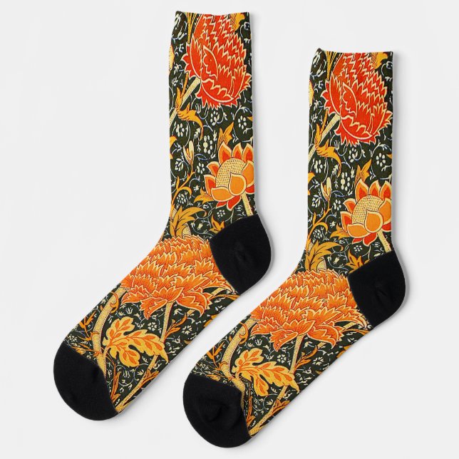 Chaussette William Morris Cray Fond d'écran Motif (Gauche)