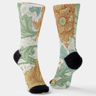Chaussette William Morris modèle floral à tige unique