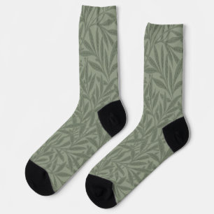 Chaussette William Morris Motif Saule Antique Vert Sauge
