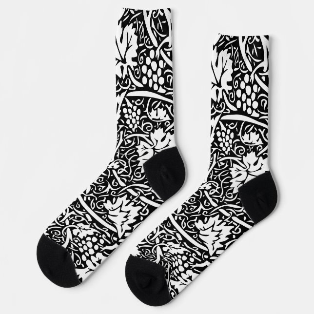Chaussette William Morris Vin de raisin noir blanc (Gauche)