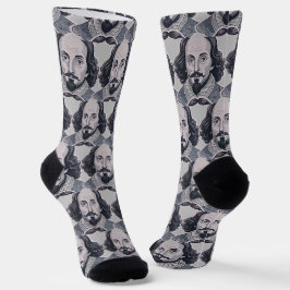 Chaussette William Shakespeare portrait Hamlet illustration